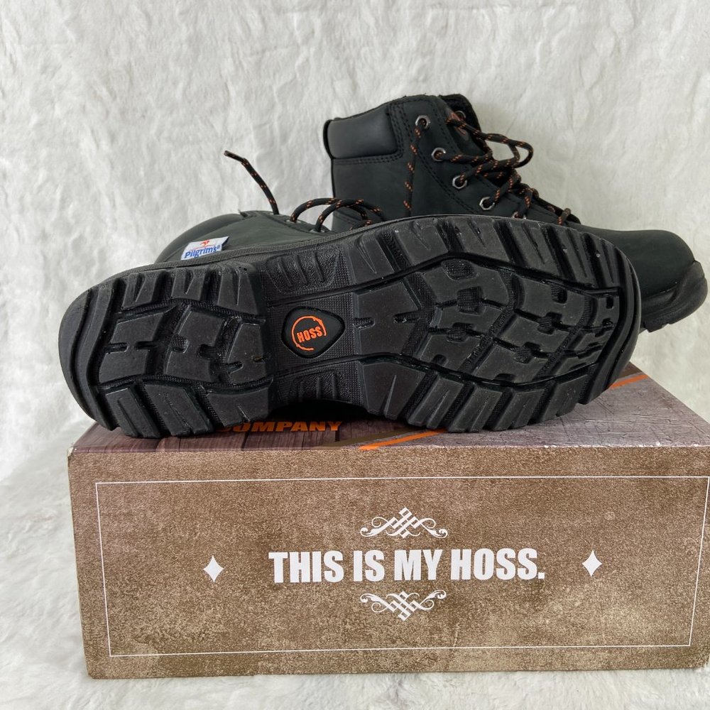 Hoss Men's 60141 Basin Black Wide Steel Toe Work Boot SZ 8 D new in Box - Picture 8 of 15